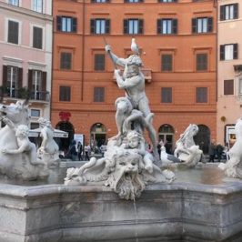 Piazza Navona a Roma: fontana di Nettuno