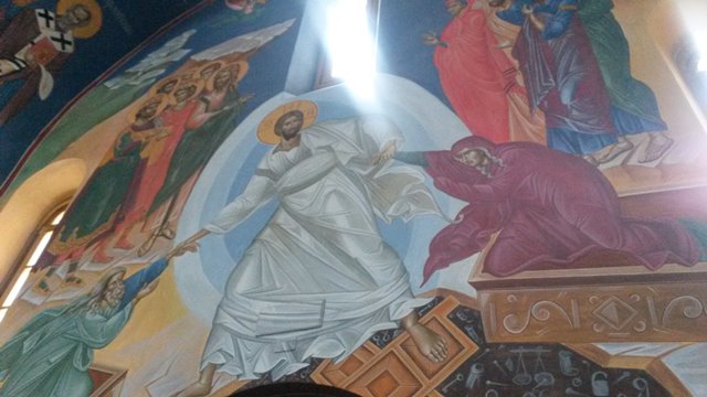 Easter fresco in the Orthodox church
