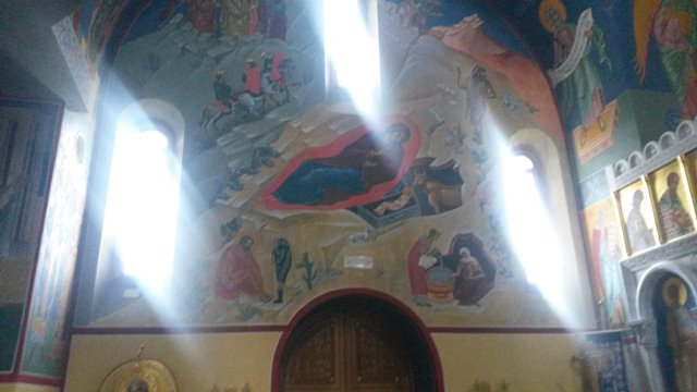 Nativity fresco in the Orthodox church
