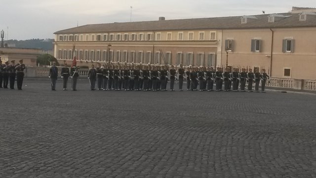 Changing of the Guard in a solemn way