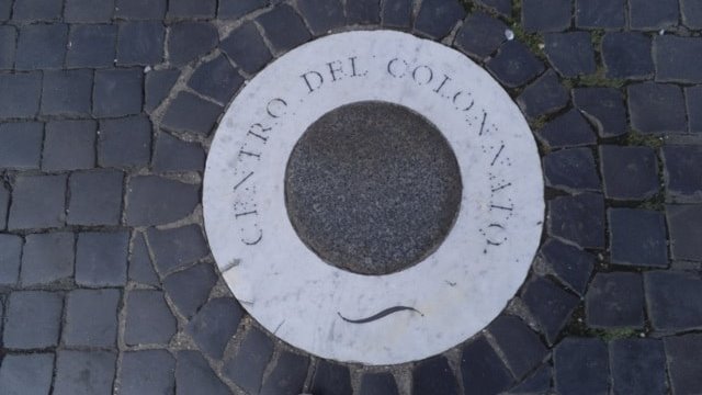 Center of the colonnade in St. Peter's Square