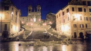Piazza di Spagna di notte