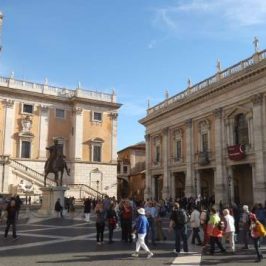 Entrata dei Musei capitolini a Roma