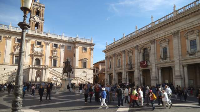 Entrata dei Musei capitolini a Roma