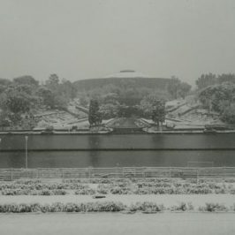 Neve a Roma: il laghetto dell'Eur