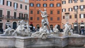 Piazza Navona a Roma: fontana di Nettuno